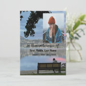 Gedächtnisdienst Einladung Park/Garten: Parco di V (Stehend Vorderseite)