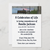 Gedächtnisdienst Einladung Park/Garten: Parco di V (Rückseite)