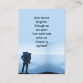 Gedächtnisdienst Einladung Wandern Abenteuer (Rückseite)