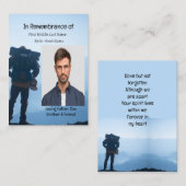 Gedächtnisdienst Einladung Wandern Abenteuer (Vorne/Hinten)