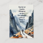 Gedächtnisdienst Einladung Wasserfarbenwandern (Rückseite)