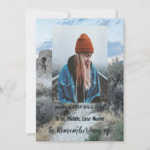 Gedächtnisdienst Einladung Wüstenwanderung (Vorderseite)