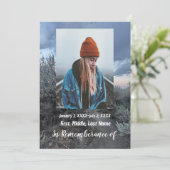 Gedächtnisdienst Einladung Wüstenwanderung (Stehend Vorderseite)