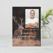 Gedächtnisdienst Einladung zum Stag Hirsch Outdoor (Stehend Vorderseite)