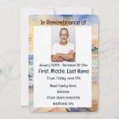 Gedächtnisdienst Einladung zum Strandparadies (Vorderseite)