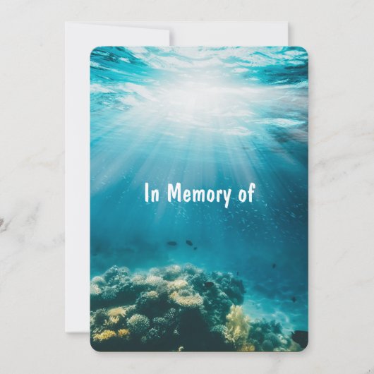 Gedächtnisdienst: Einladung zum Tauchen in der Tie (Vorderseite)