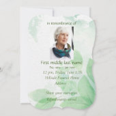 Gedächtnisdienst: Europäische Robin-Vogel einladen Einladung (Rückseite)