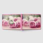 Gedächtnisdienst feiert ein "Life Pink Roses" Gästebuch (Voll)