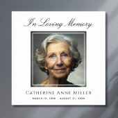 Gedächtnisdienst Foto Beerdigung Tribute Square Poster