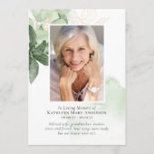 Gedächtnisdienst für Gedächtnisgrüne Fotos Programm (Vorderseite)