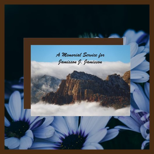 Gedächtnisdienst, Gedenkfeier für die Nestled Clou Einladung