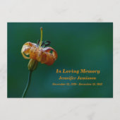 Gedächtnisdienst, Goldene Lilie Programm (Vorderseite)