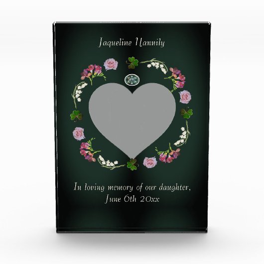 Gedächtnisdienst, in liebender Erinnerung an das H Fotoblock (Vorderseite)