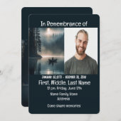 Gedächtnisdienst: Kanufahren einladen Einladung (Vorne/Hinten)