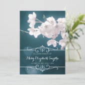 Gedächtnisdienst Kirschblüten Sakura Blume Einladung (Stehend Vorderseite)