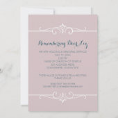 Gedächtnisdienst Kirschblüten Sakura Blume Einladung (Rückseite)