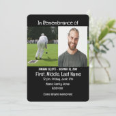 Gedächtnisdienst laden Bowling ein Einladung (Stehend Vorderseite)