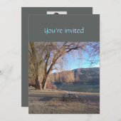 Gedächtnisdienst laden einen schönen Strand am See Einladung (Vorne/Hinten)