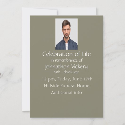 Gedächtnisdienst laden einen schönen Strand am See Einladung (Rückseite)