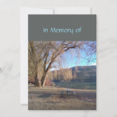 Gedächtnisdienst laden einen schönen Strand am See Einladung (Vorderseite)