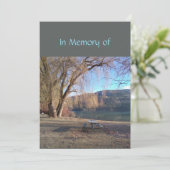 Gedächtnisdienst laden einen schönen Strand am See Einladung (Stehend Vorderseite)