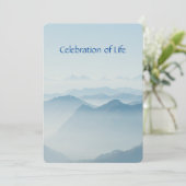 Gedächtnisdienst laden Friedliches Gebirge ein Einladung (Stehend Vorderseite)