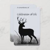 Gedächtnisdienst laden Stag Deer Masculine ein Einladung (Vorne/Hinten)