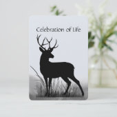 Gedächtnisdienst laden Stag Deer Masculine ein Einladung (Stehend Vorderseite)