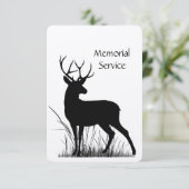 Gedächtnisdienst laden Stag Deer Masculine ein Einladung (Stehend Vorderseite)