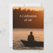 Gedächtnisdienst laden Sunset Fishing Einladung (Rückseite)