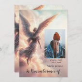 Gedächtnisdienst lädt Angel Sky Clouds ein Einladung (Vorne/Hinten)