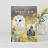 Gedächtnisdienst lädt Blume von Stallhäusern ein Einladung (Stehend Vorderseite)