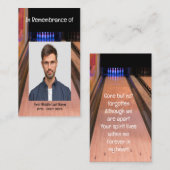 Gedächtnisdienst lädt Bowling Lane Bowler ein Visitenkarte (Vorne/Hinten)