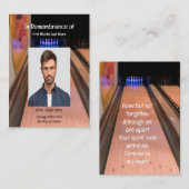 Gedächtnisdienst lädt Bowling Lane Bowler ein Visitenkarte (Vorne/Hinten)