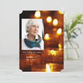 Gedächtnisdienst lädt Kerzenlicht ein Einladung (Stehend Vorderseite)