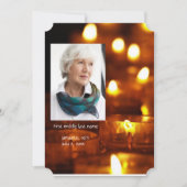 Gedächtnisdienst lädt Kerzenlicht ein Einladung (Vorderseite)