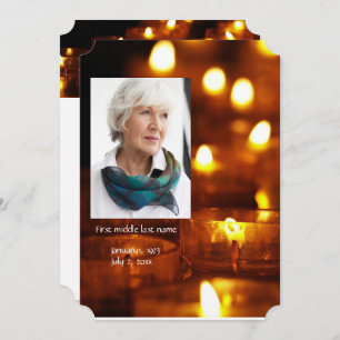 Gedächtnisdienst lädt Kerzenlicht ein Einladung