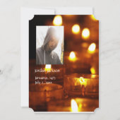 Gedächtnisdienst lädt Kerzenlicht ein Einladung (Vorderseite)