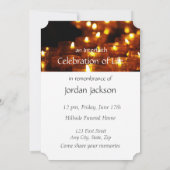 Gedächtnisdienst lädt Kerzenlicht ein Einladung (Rückseite)