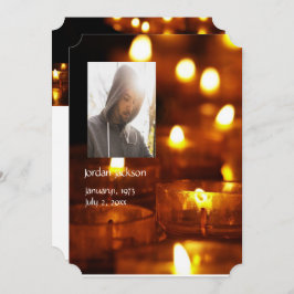 Gedächtnisdienst lädt Kerzenlicht ein Einladung