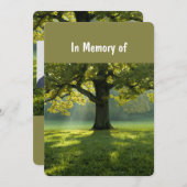 Gedächtnisdienst lädt schöne Shade Trewn ein Einladung (Vorne/Hinten)