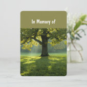 Gedächtnisdienst lädt schöne Shade Trewn ein Einladung (Stehend Vorderseite)