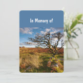 Gedächtnisdienst lädt schöne Wüste Savannah ein Einladung (Stehend Vorderseite)