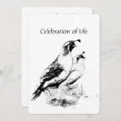 Gedächtnisdienst lädt Vintages kalifornisches Quän Einladung (Vorne/Hinten)