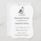 Gedächtnisdienst lädt Vintages kalifornisches Quän Einladung (Rückseite)