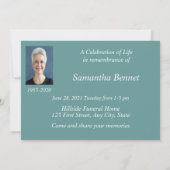 Gedächtnisdienst lädt Wild White Rose Custom ein Einladung (Rückseite)