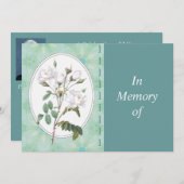 Gedächtnisdienst lädt Wild White Rose Custom ein Einladung (Vorne/Hinten)