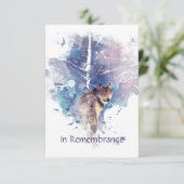 Gedächtnisdienst lädt Wolf Wildlife Art ein Einladung (Stehend Vorderseite)