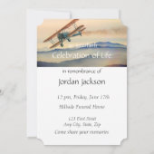 Gedächtnisdienst lädt Wolken-Thunderstorm Sky ein Einladung (Rückseite)