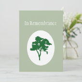Gedächtnisdienst lädt zur Einladung eines Grünbaum (Stehend Vorderseite)